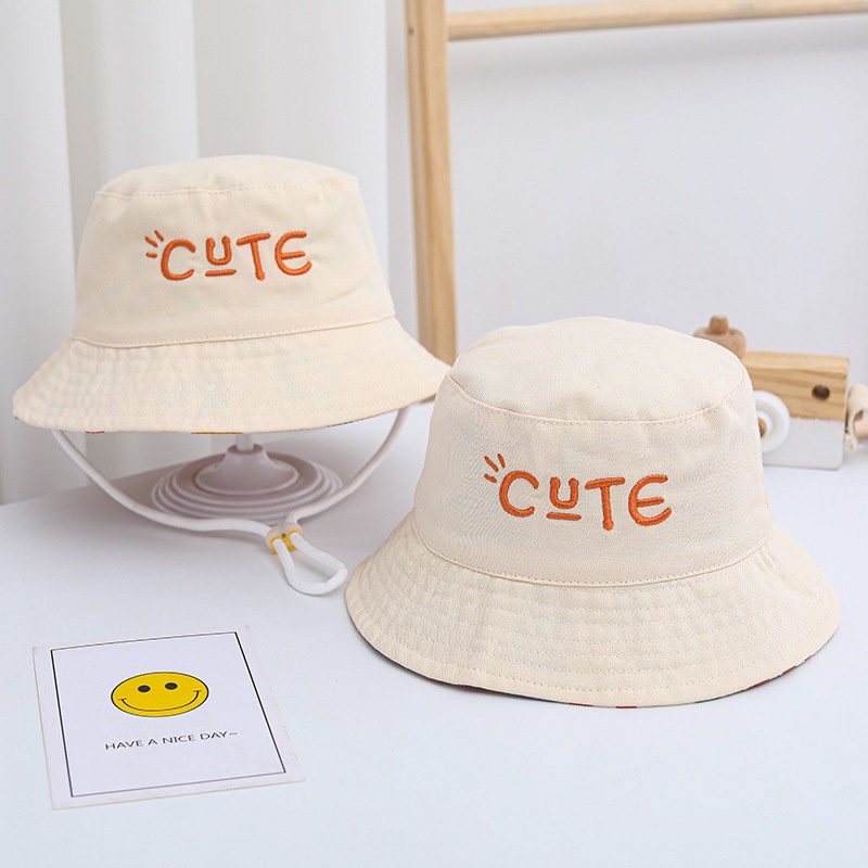 Mũ Tai Bèo Vải Cotton Hai Mặt Chống Nắng Thời Trang Cho Bé