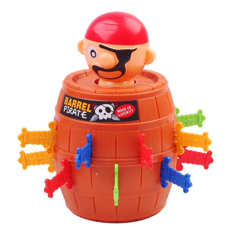 Đồ Chơi Hải Tặc Size To - Trò Chơi Team Đâm Thùng Phi Size To 22cm - 24 kiếm