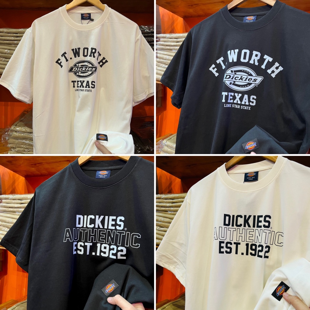Áo thun Dickies Trắng Đen - Teeshirt Dickies Original -  Unisex nam nữ - Cam kết chính hãng.
