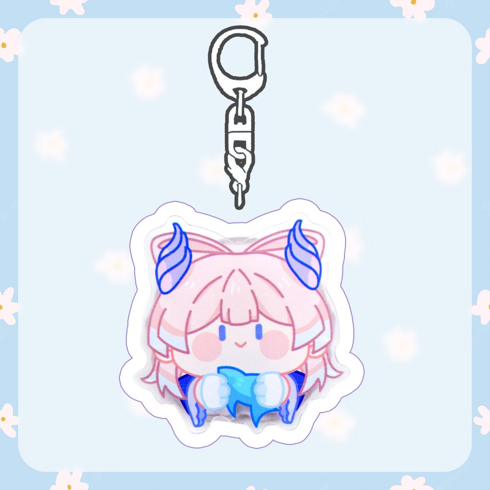 Móc khóa mini GENSHIN IMPACT ver MẶT BỰ mica trong acrylic anime chibi xinh xắn độc đáo mica trong acrylic