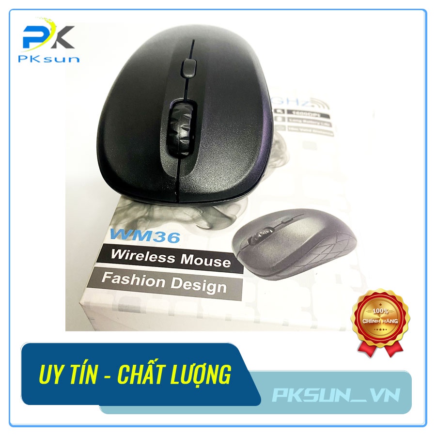 Chuột máy tính, chuột không dây Lanjun WM36 Hàng chính hãng sử dụng cho máy tính,PC,macbook,HDbox...
