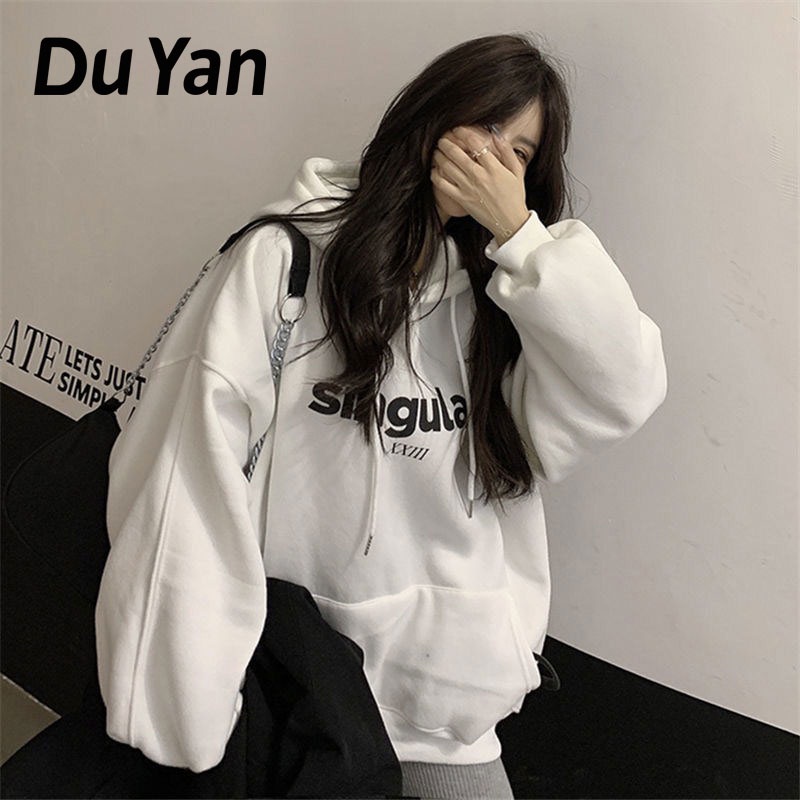 Áo Hoodie Dáng Rộng Thời Trang Hàn Quốc Đơn Giản Dành Cho Nữ