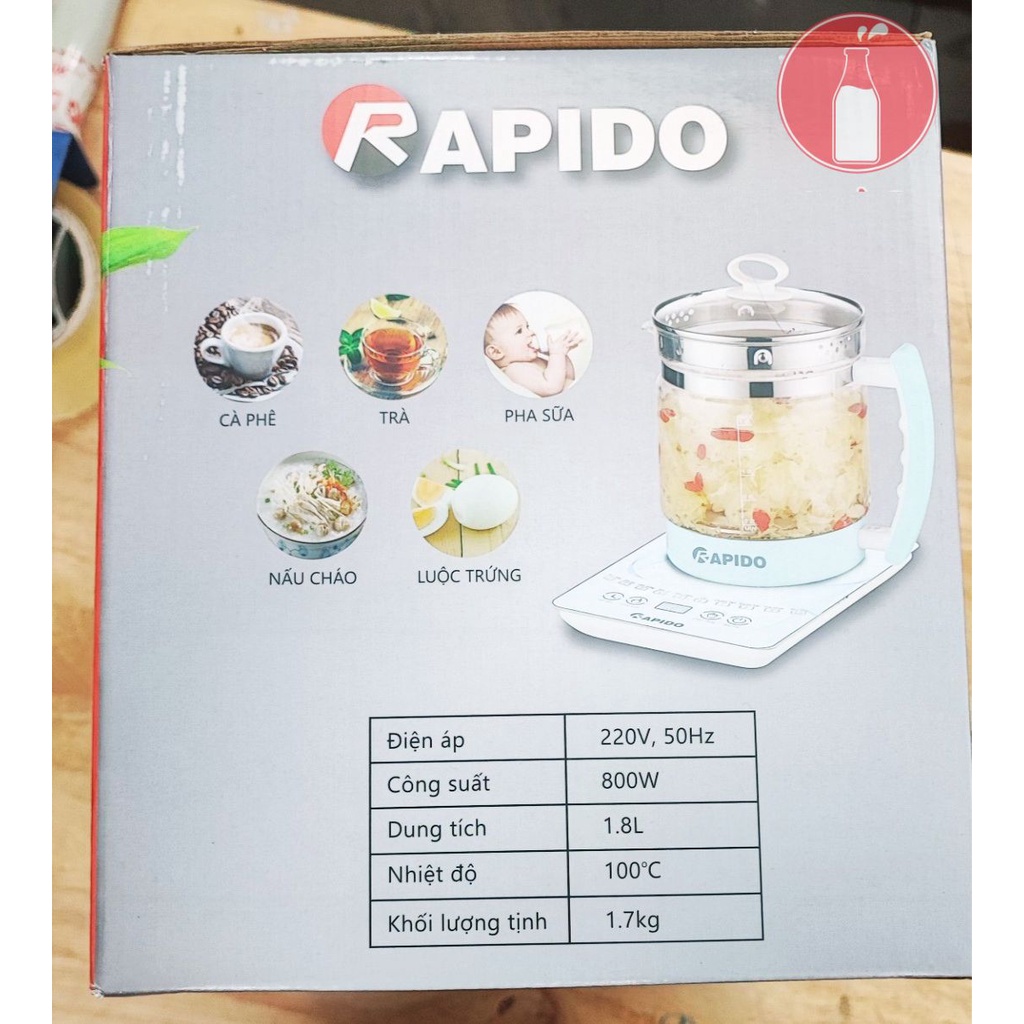 Ấm điện đa năng Rapido RMK0818-S