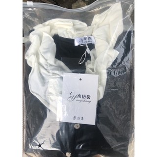 Áo zip len phối cổ bèo