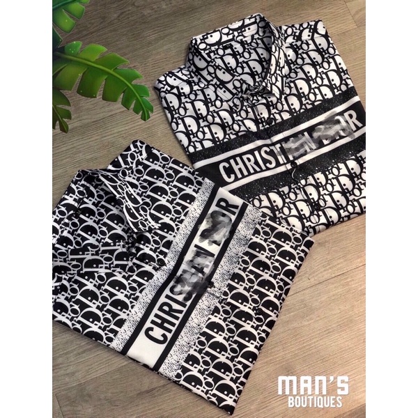 Áo Sơ Mi Nam Tay Dài Hoạ Tiết CD