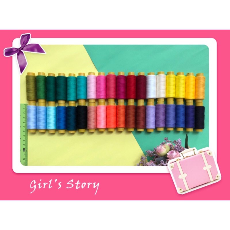 Bộ chỉ may cotton 30 màu