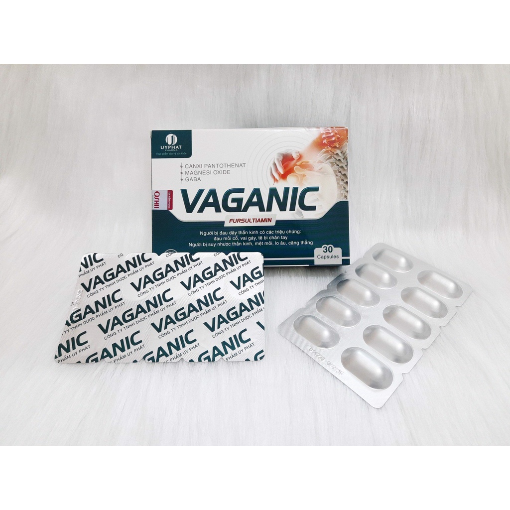 Viên vai gáy Vaganic I Hỗ trợ giảm đau nhức vai gáy, tê bì chân tay I Hàng chính hãng I Hộp 30 viên.thuochieuqua