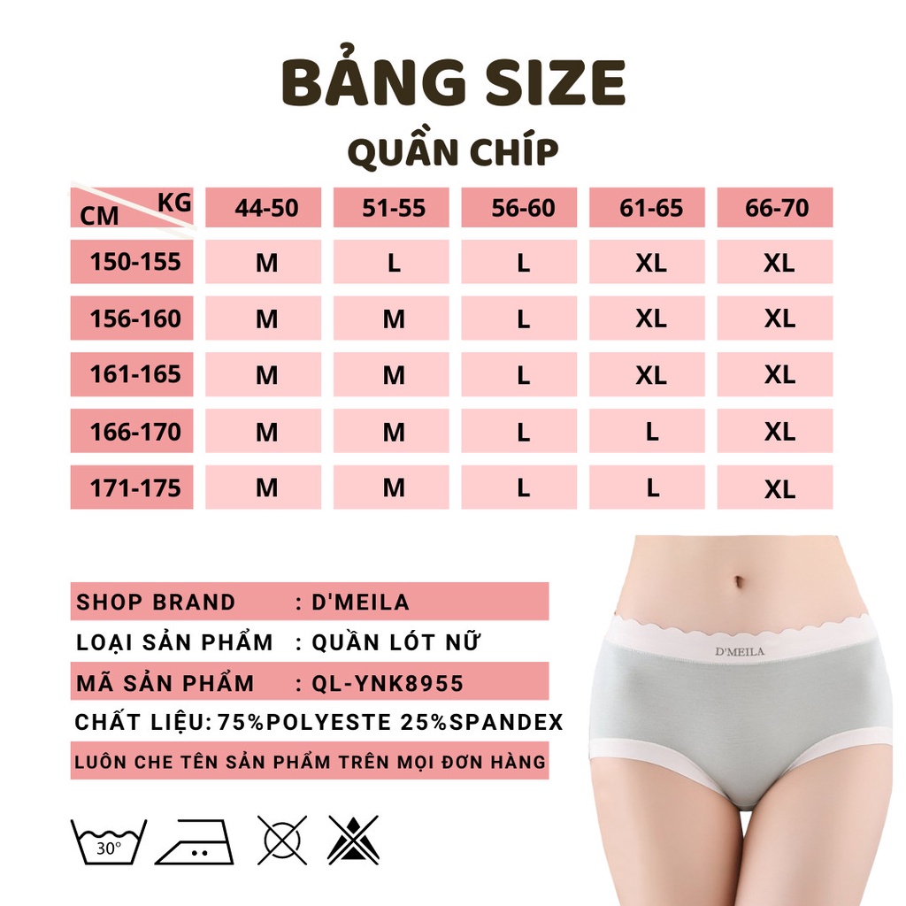 Quần Lót Nữ Đúc Su Thun Lạnh HENISA Không Đường May Viền Sóng Gợi Cảm Tôn Dáng Sexy 140