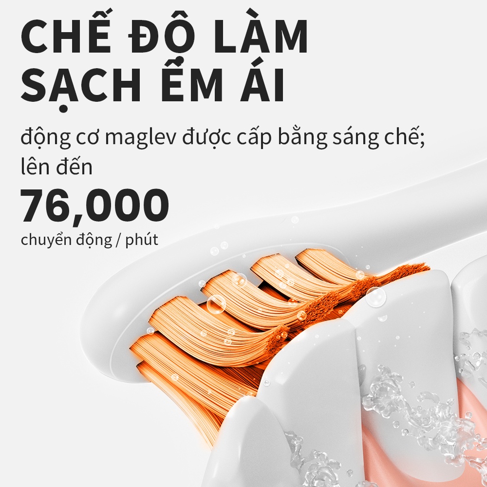Bàn Chải Điện Oclean Flow | Pin 180 Ngày | 5 Chế Độ Chải | 38000 Lần Chải/Phút | Chống Nước IPX7 | Hàng Chính Hãng