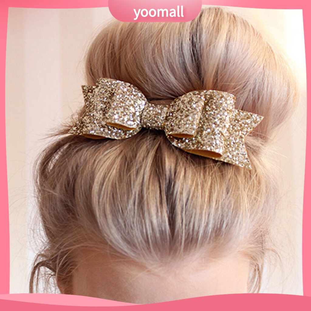 Kẹp tóc nơ lấp lánh xinh xắn cho bé gái