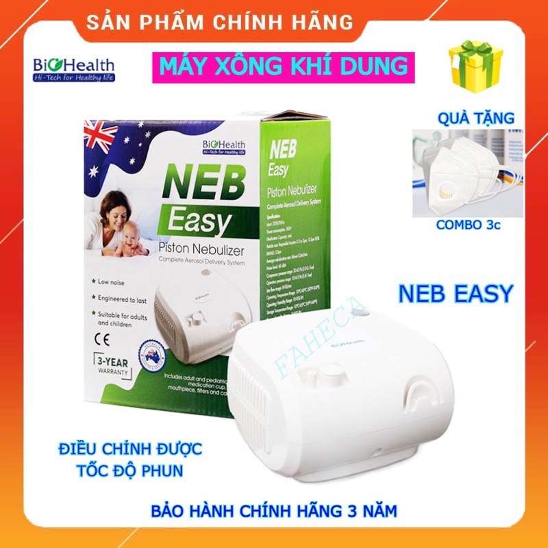 ✅ [Bảo Hành 3 Năm ] Máy Xông Khí Dung Mũi Họng Biohealth NEB EASY NEBEASY MÁY THỞ KHÍ DUNG MŨI HỌNG BIOHEALTH NEB EASY