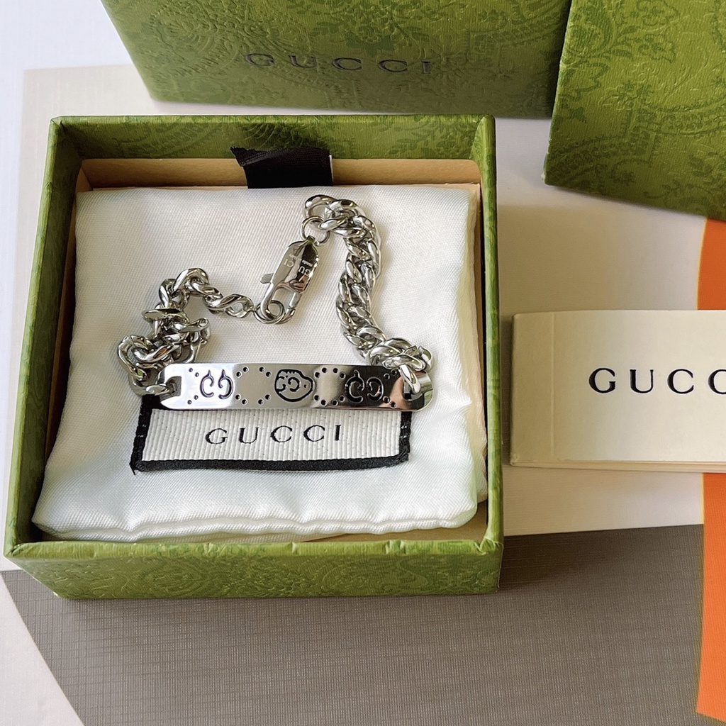 Vòng Tay Gucci Bằng Thép Thời Trang Cho Nam Và Nữ