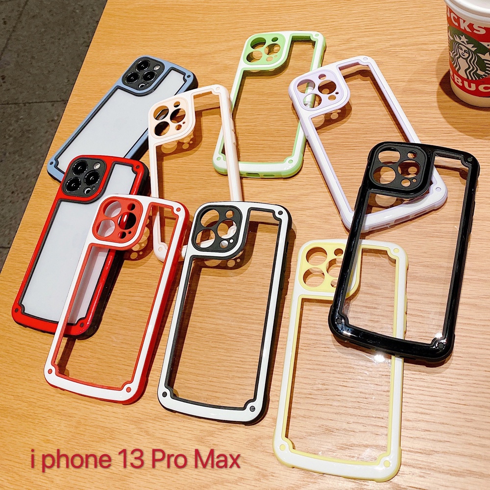 Ốp Điện Thoại Armor Trong Suốt Có Túi Khí Chống Sốc Màu Kẹo Cho iPhone 11 X XS XR 8 7 se 2020 2022 Pro Plus Max