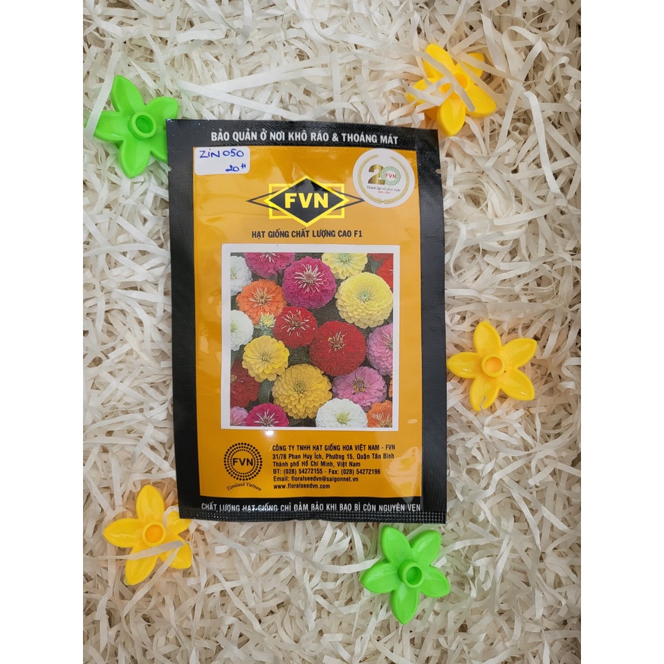 Hạt giống cúc lá nhám FVN ZIN050 Preciosa Mix gói 20 hạt