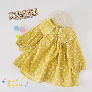 Váy baby doll hoa nhí tay dài cho bé