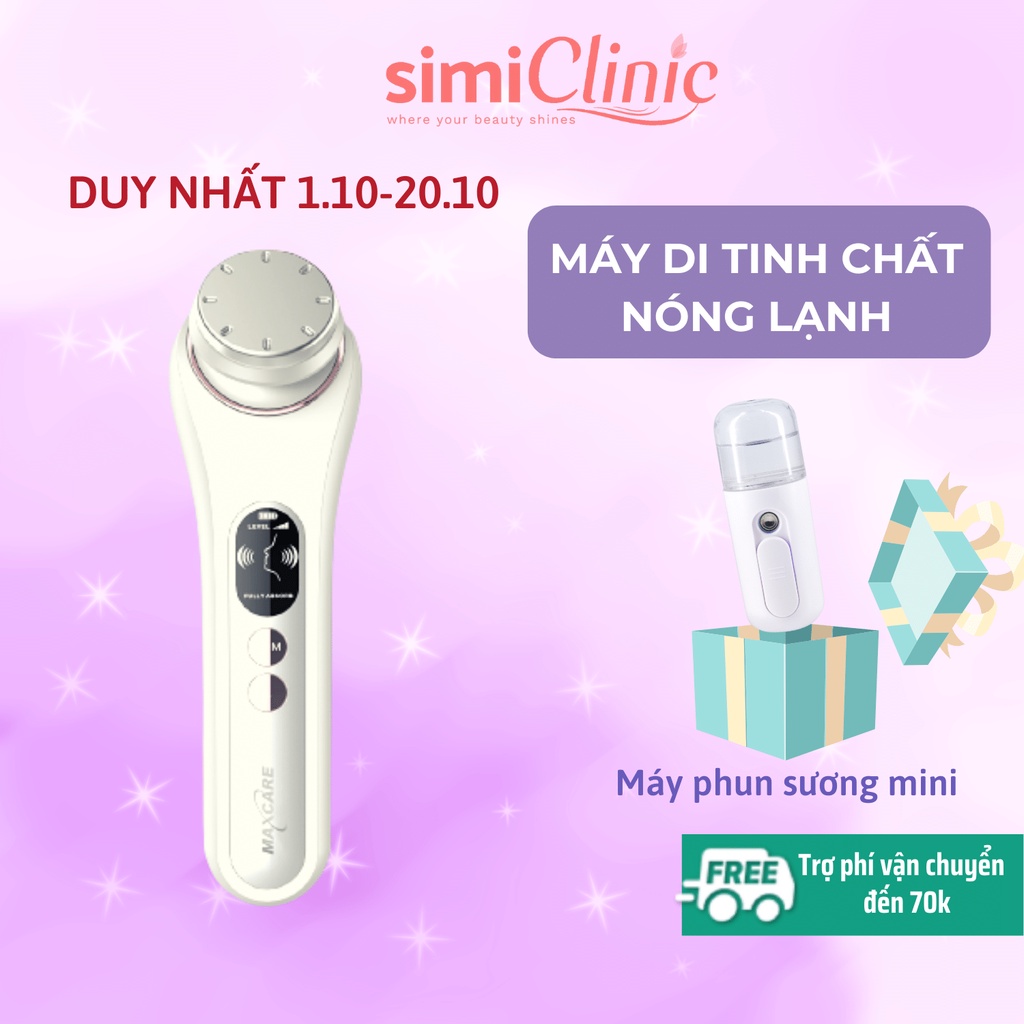 Máy điện di tinh chất nóng lạnh MAXCARE MAX888PRO massage đẩy ion nâng cơ mặt tẩy trang dưỡng trắng da mát xa matxa