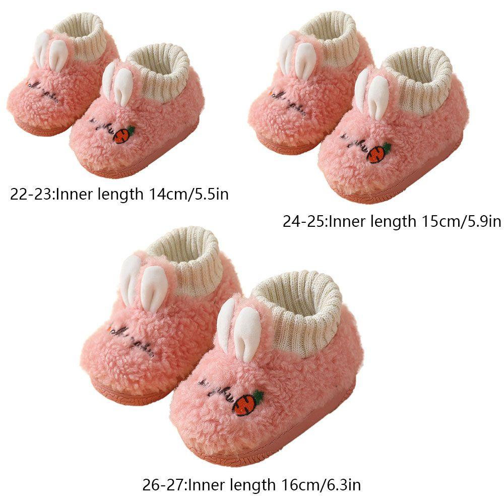 Giày Vải Cotton Hình Tai Thỏ Dễ Thương Cho Bé Tập Đi