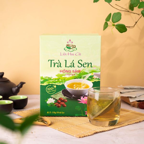 Trà lá sen túi lọc AN THẦN- GIẢM CÂN- GIẢI ĐỘC- GIẢM MỠ MÁU - ỔN ĐỊNH HUYẾT ÁP HỘP 30 TÚI