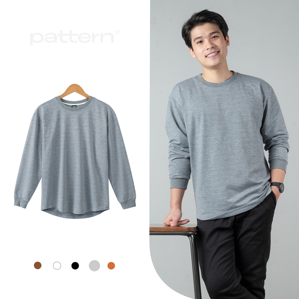 Áo dài tay nam THE 1992 Basic Sweater vạt bầu 5 màu trơn