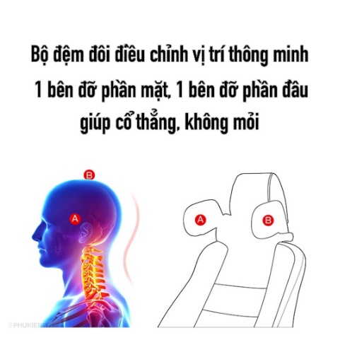 Giá Đỡ Gối Đệm Kê đầu 2 Bên Gắn Xe Hơi Khi Ngủ, Ô Tô, Gối Có Thể Điều Chỉnh Độ Cao Thấp Phù Hợp Cho Người Lớn Và Trẻ Em