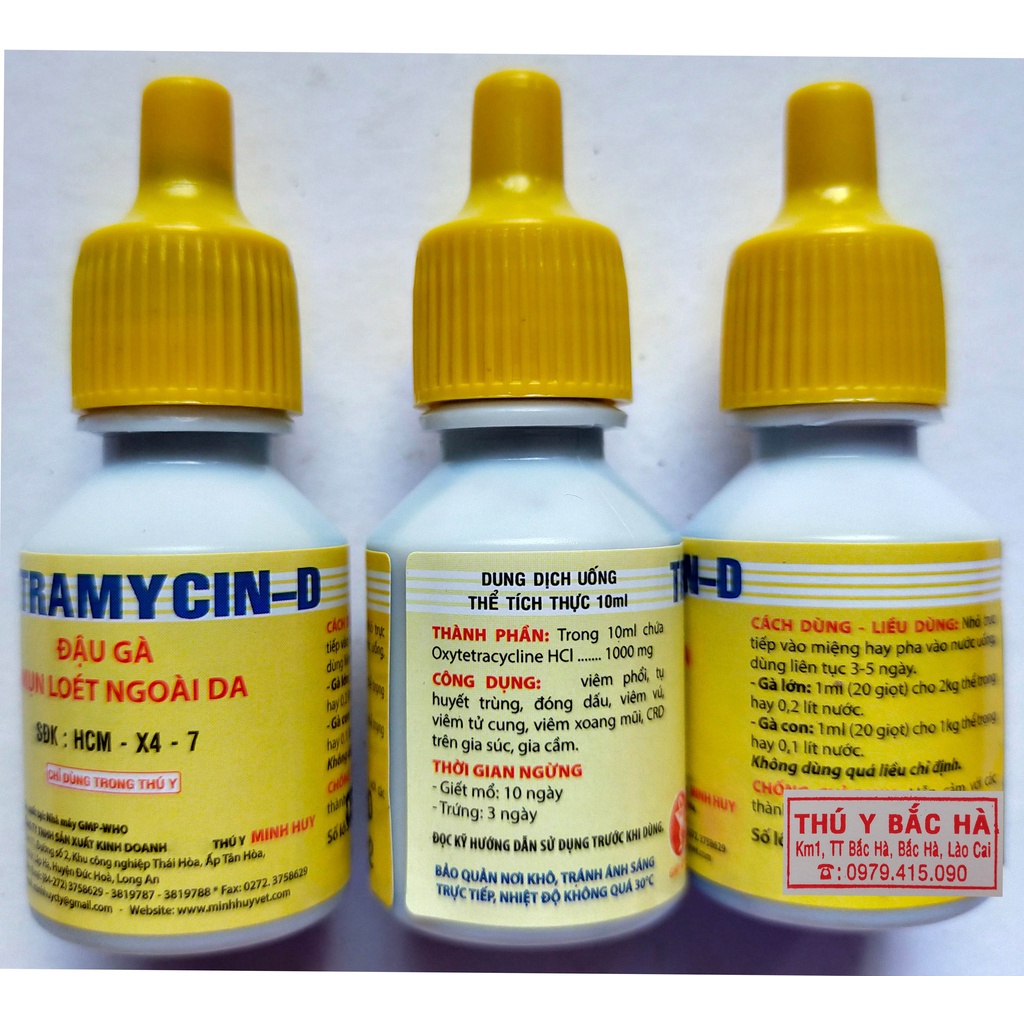 1 lọ TETRAMYCIN - D 10ml Chuyên Dùng cho đậu gà, đậu chim