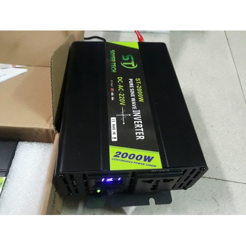 Bộ chuyển đổi điện Sin Chuẩn 2000W-Bộ Đổi Nguồn 12V sang 220V Sin Chuẩn 2000w-ST-2000W-SOYER TECH - ST-2000W