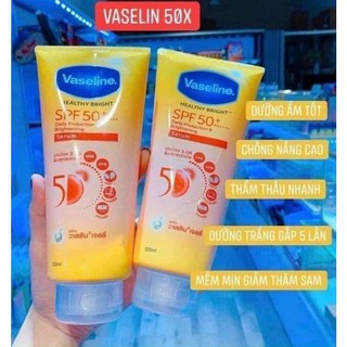 Dưỡng thể Vaseline 50x thái lan chống nắng 300ml