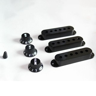 💖Bộ 3 Guitar Pickup Cover Volume Tone Knobs Tip Set, Đen