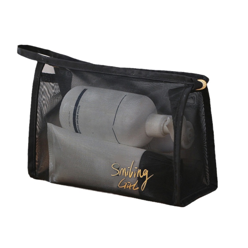 Túi Lưới Đựng Mỹ Phẩm Có Tay Cầm Khóa Kéo Tiện Dụng