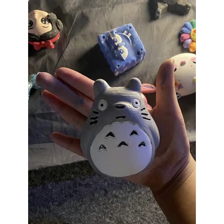 Tô tượng thạch cao totoro 2d size trung(không kèm màu và cọ)