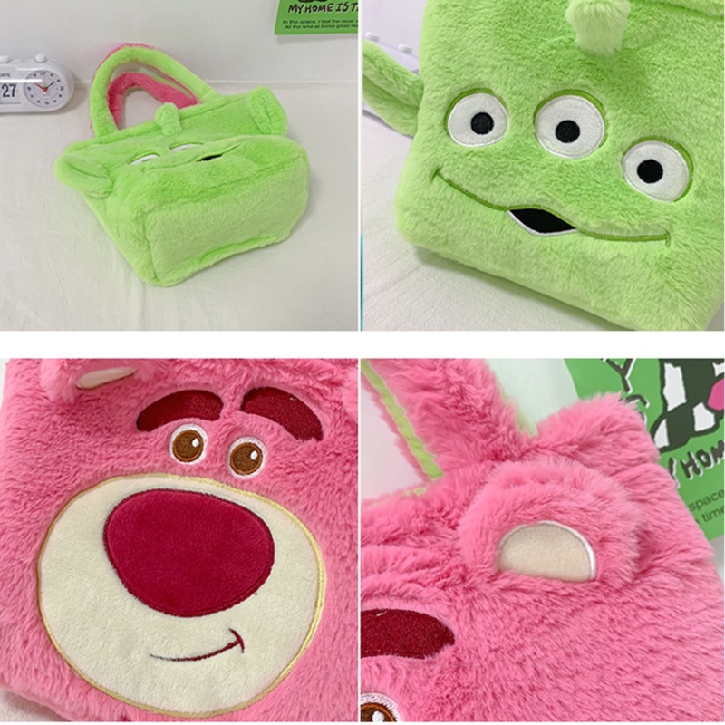 Túi Mua Sắm Cỡ Lớn In Họa Tiết Gấu Dễ Thương Thời Trang Thu Đông Cho Nữ