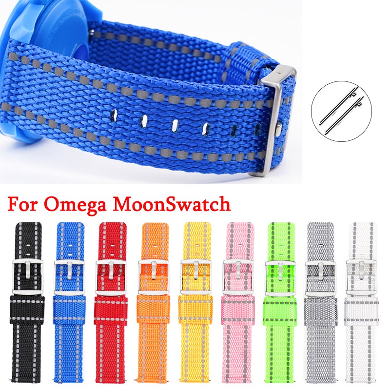 Dây Đeo Nylon Thoáng Khí Tháo Gỡ Nhanh 20mm Cho Omega MoonSwatch