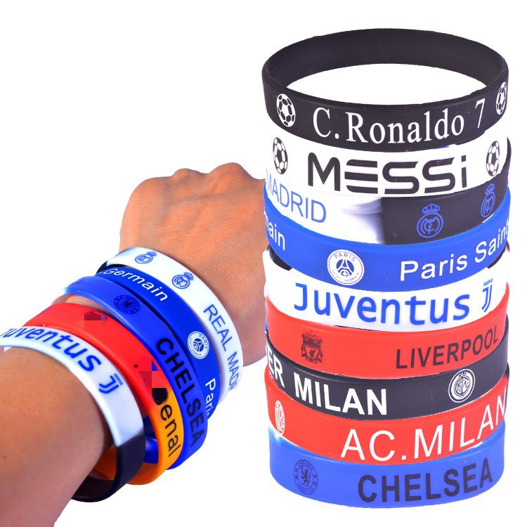 1 Vòng Đeo Tay Silicone In Logo Câu Lạc Bộ Bóng Đá Barcelona