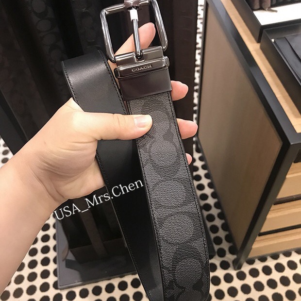 Thắt lưng khóa gài da COACH, hàng chính hãng có giấy chứng nhận mua hàng Thắt lưng nam thắt lưng Coach