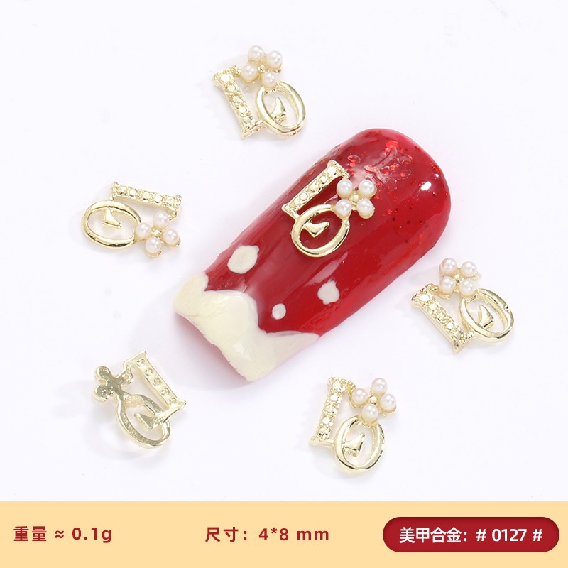 Phụ Kiện Trang Trí Móng Tay Nghệ Thuật Mừng Năm Mới Bằng Hợp Kim