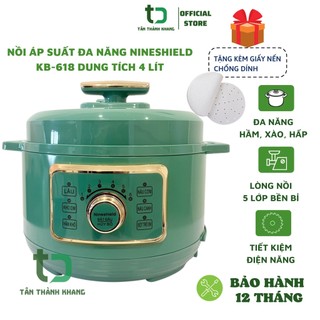 Nồi Áp Suất Đa Năng Nineshield Dung Tích 4 Lít, Hầm Cháo, Nấu Lẩu, Chiên Xào Tiện Lợi, Bh 12 Tháng