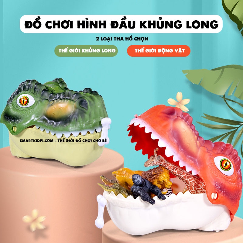 Đồ Chơi Mô Hình Đầu Khủng Long - Đồ chơi thế giới khủng long và động vật siêu hot