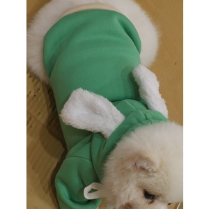 Áo mũ trùm tai thỏ dành cho thú cưng - Màu thật đậm hơn