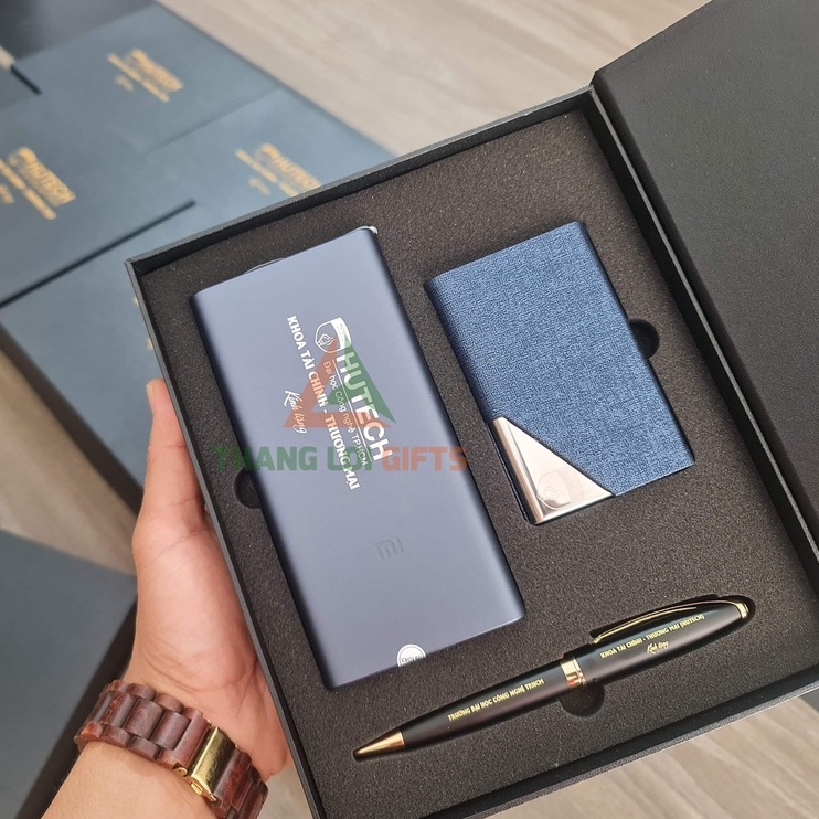 Giftset - Bộ quà tặng Khắc Tên in logo  quà tặng cao cấp tặng thầy cô, bạn bè