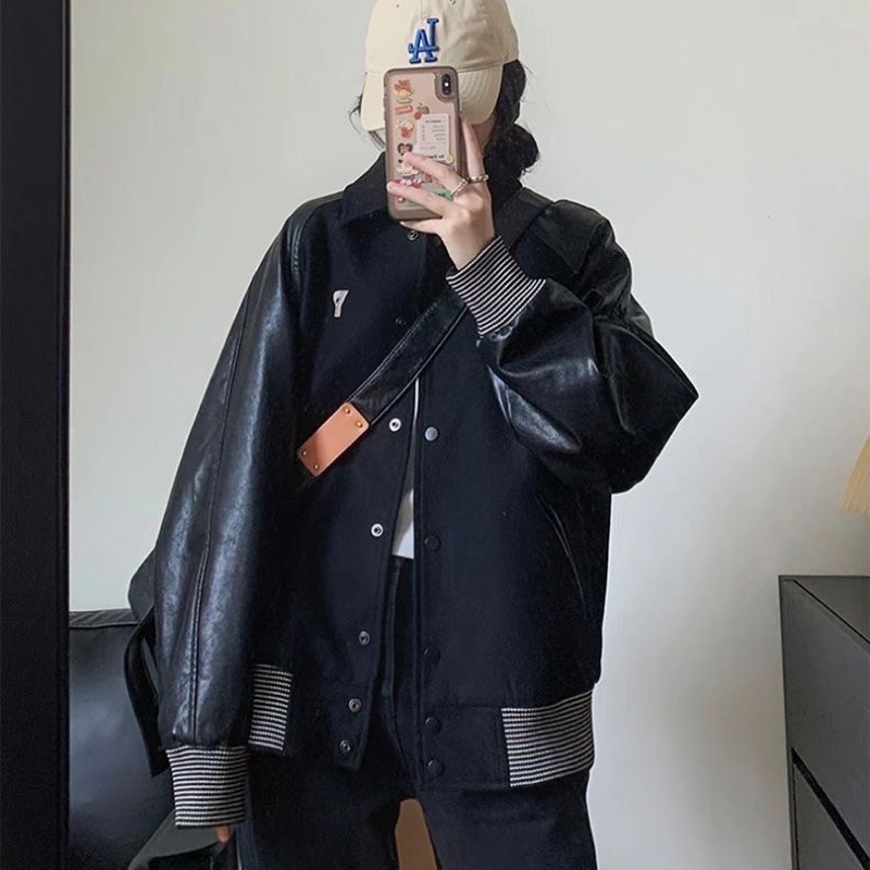 Áo khoác bóng chày nam nữ mới 2022 cổ áo polo phong cách Hàn Quốc