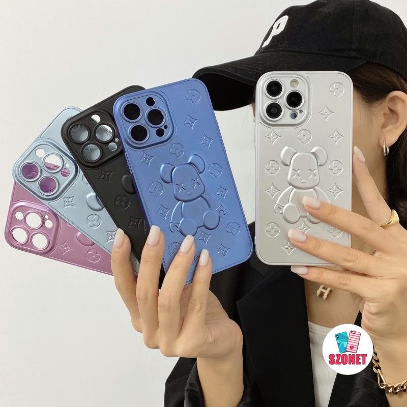 Ốp Điện Thoại Chống Sốc Họa Tiết Gấu Hợp Thời Trang Cho iPhone 14 13 12 11 Pro Max XS XR X 8 7 Plus