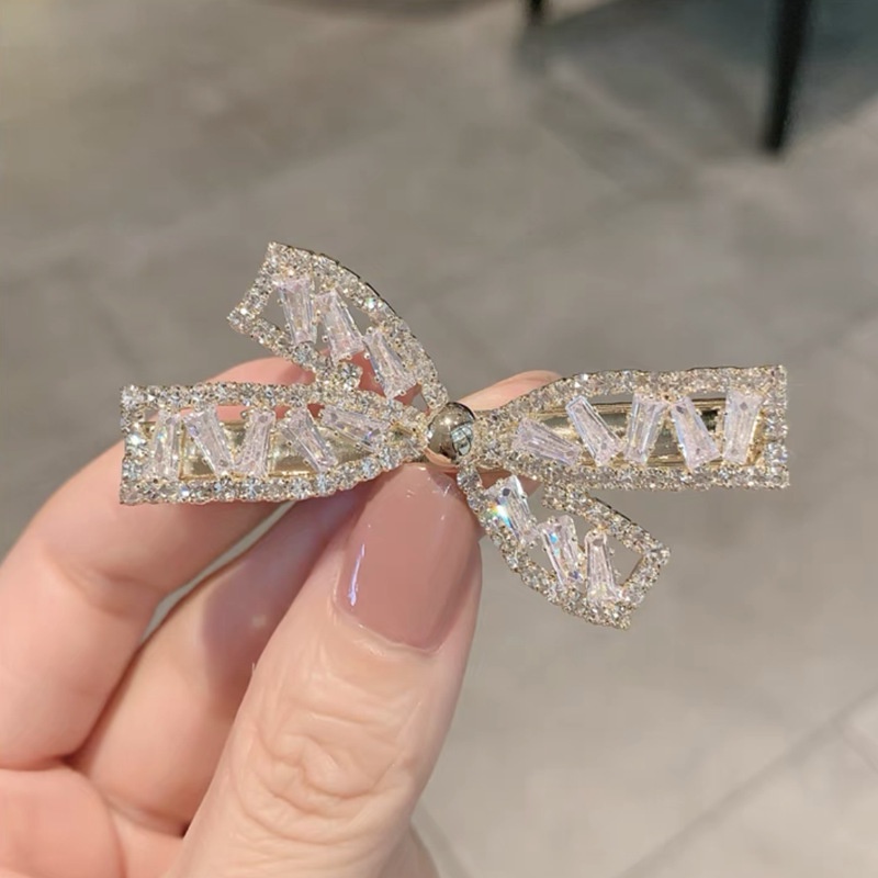 Kẹp TóC HìNh Nơ ĐíNh Zircon LấP LáNh ThờI Trang Cho Nữ
