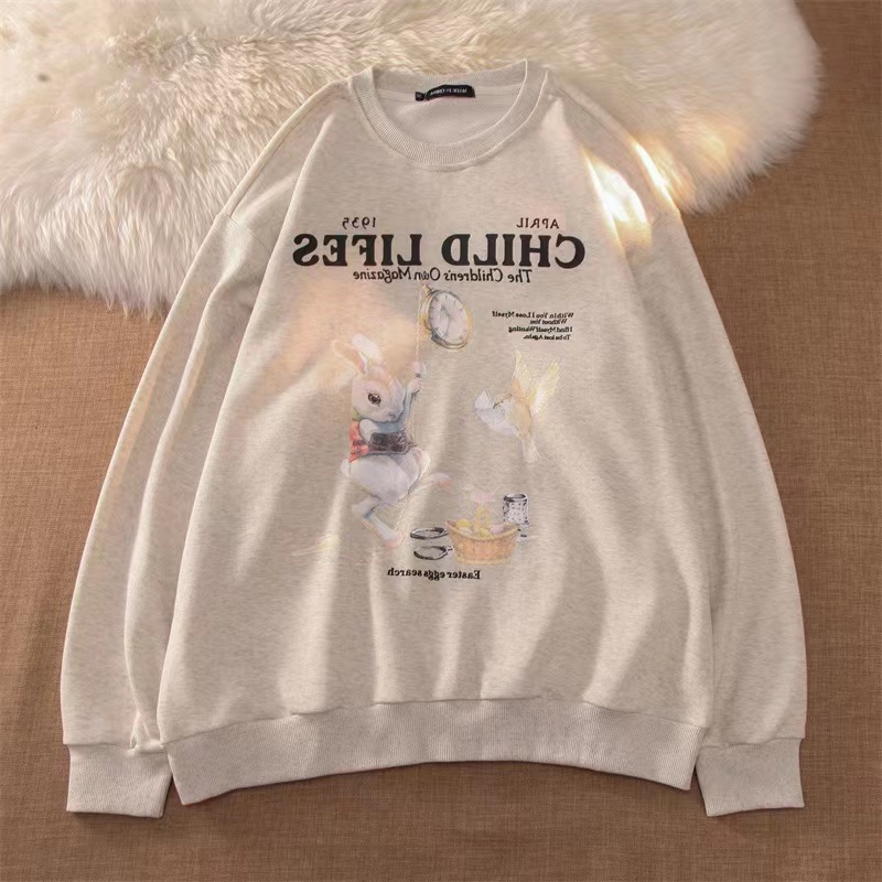 NRVP Mới Áo Thun Tay Dài Dáng Rộng In Chữ Phong Cách Hàn Quốc 2023