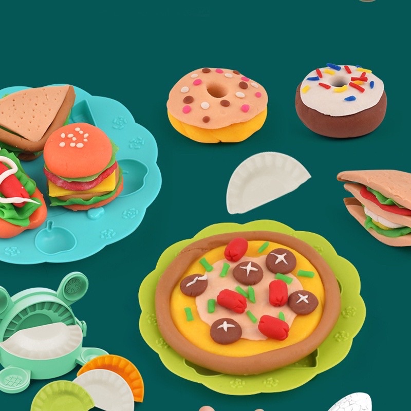 Đồ Chơi Đất Nặn An Toàn Cho Bé, được làm từ bột mì ăn được - Có 2 mẫu Máy Bay & Sóc Nâu