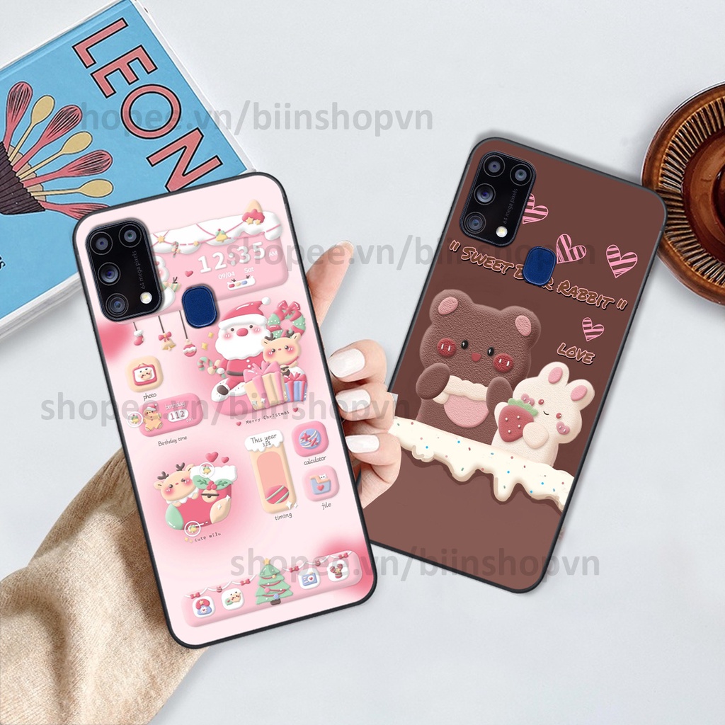 Ốp Samsung M31 in hình gấu chocolate kẹo ngọt siêu đẹp siêu xinh