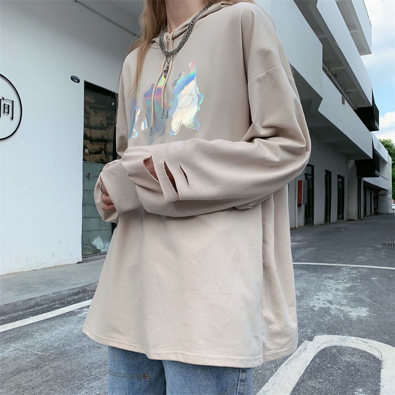 Lỗ rộng áo len trùm đầu áo len dài tay thời trang tất cả - phù hợp