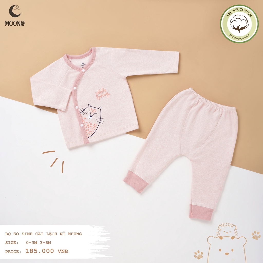 BỘ DÀI TAY SƠ SINH COTTON NHUNG MOMMA BABY, MOON@ CHẤT DÀY
