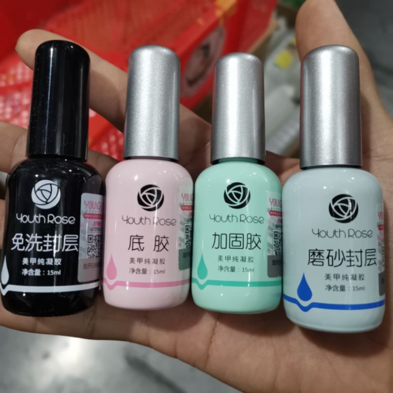 Base Top Cứng móng hoa hồng sơn gel youth rose hỗ trợ sơn làm đẹp nail thời trang nữ shop hnnail