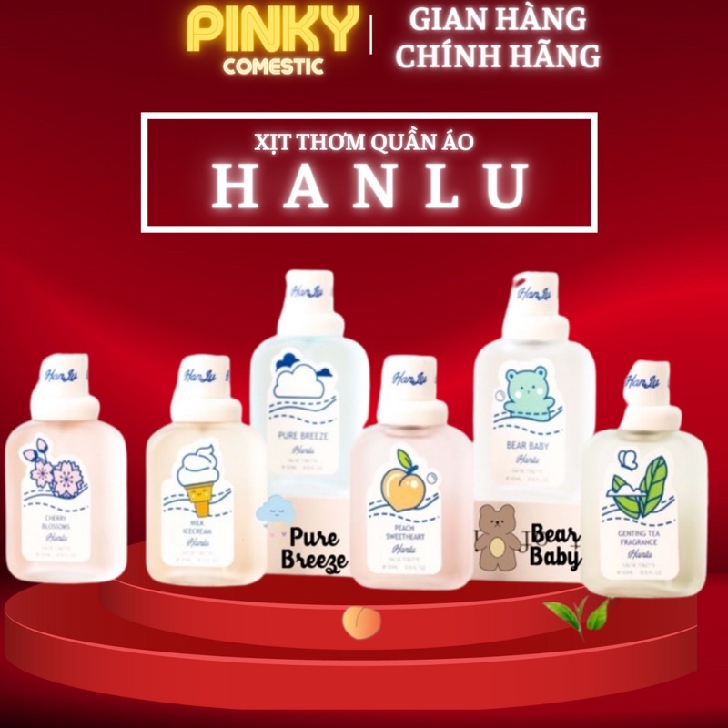 Nước hoa Hanlu 50ml - Xịt thơm body Hanlu - Hương nhẹ nhàng quyến rũ Phụ Liệu Tóc Pinky