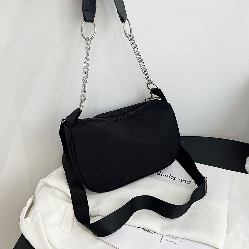 Túi đeo dưới cánh tay Bằng Vải Nylon Phong Cách Retro Đơn Giản Hàng Mới Dành Cho Bạn Nữ